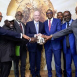 • FOR THE GOOD OF THE GAME- Infantino and Dikko are joined by Olopade, Pinnick, Kurt-Okraku, Fernandes, Ikpeme and Obi.