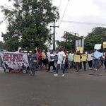 •Affected workers protesting