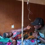 Mrs Amina Iduh on her hospital bed.