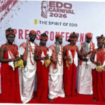 An Edo cultural troupe during the unveiling of the Edo Carnival 2026