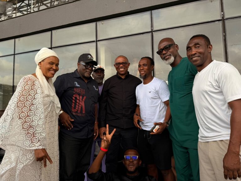 Peter Obi at Onikan stadium for Ikorodu City FC vs Enugu Rangers