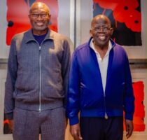 Tinubu and Otedola in Paris, France