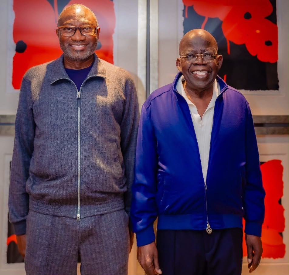 Tinubu and Otedola in Paris, France