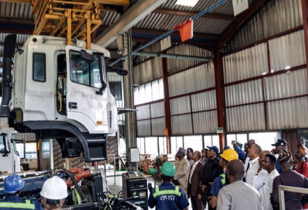 Heavy duty truck assembly at Lanre Shittu Motors, Lagos
