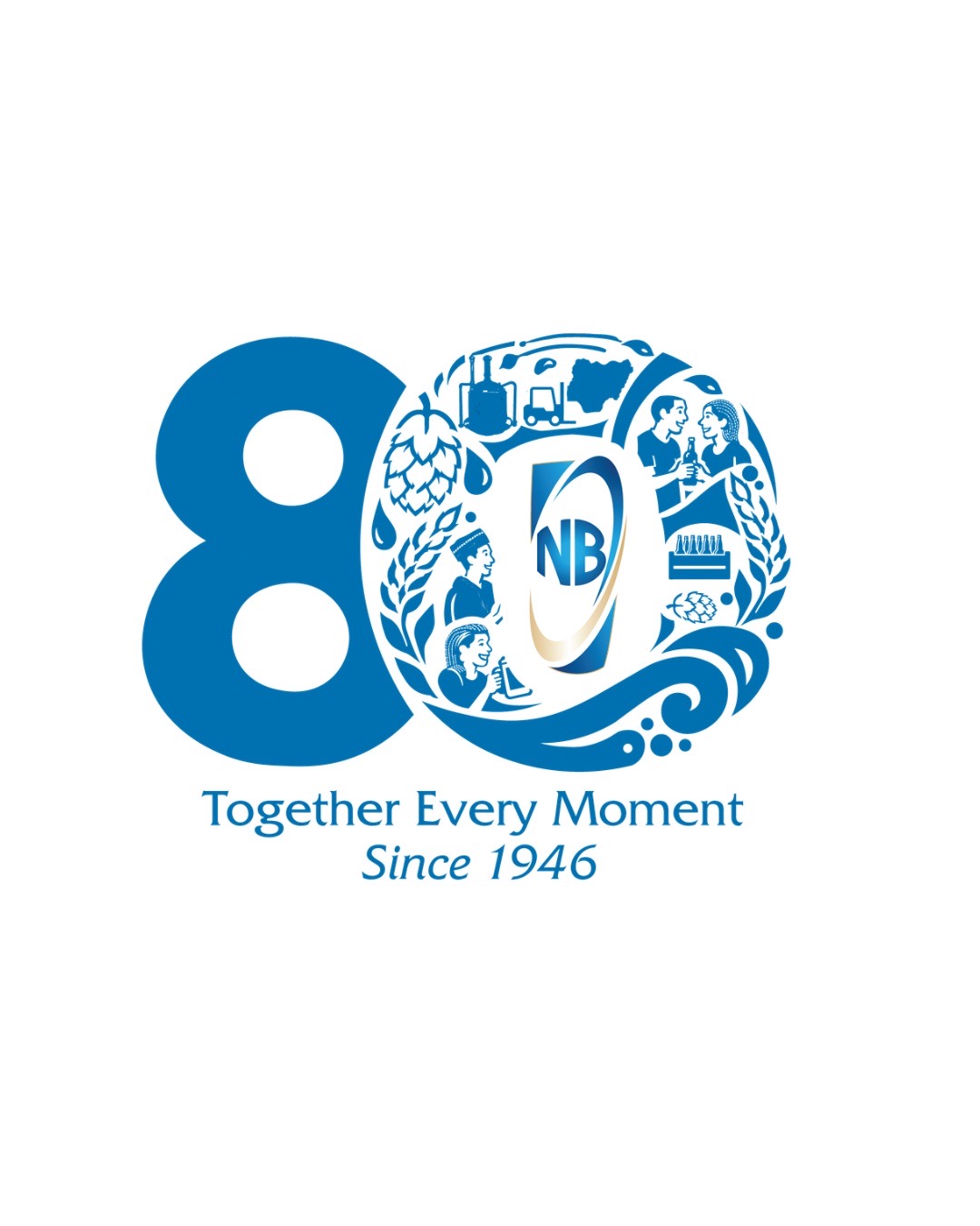 Nigerian Breweries  logo – 80th anniversary