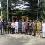 Imo CP, Garba Bosso (middle) with heads of other security agencies.