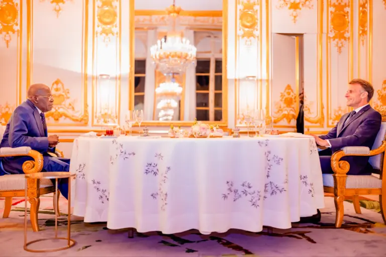 Macron hosts Tinubu in Paris private dinner