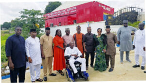 Midala with some guests at the event