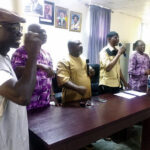 Nassir (4th right), Olusiji Sowande (3rd right) and others