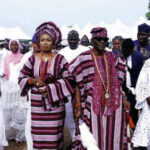 Oba Ilufemiloye Adegbite (middle); his Olori and others at the event