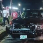 Tricycle and SUV collide in Lagos