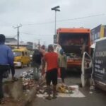 waste compactor truck accident