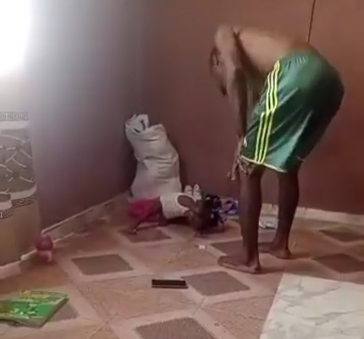 Man flogs child