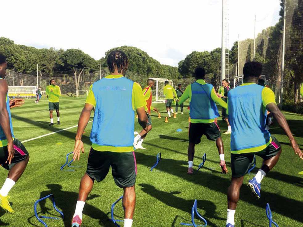 Super Eagles training in Uyo.