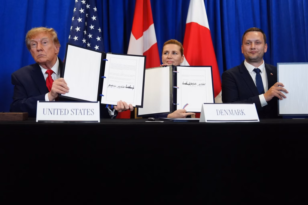 Trump signs security deal with Greenland, Denmark after tensions over territory