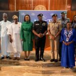 Minister of Industry, Trade and Investment, Jumoke Oduwole; Minister of State for Foreign Affairs, Sola Enikanolaiye; IGP, Olatunji Disu; Immigration Comptroller-General, Kemi Nandap; and Assistant Comptroller-General of Customs, Nafiu Isiyaku, among others during a briefing on Nigeria’s preparations for the 2026 CANEX Weekend at the State House, Abuja, on Tuesday, September 29, 2026