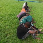 Suspects arrested during the police raid