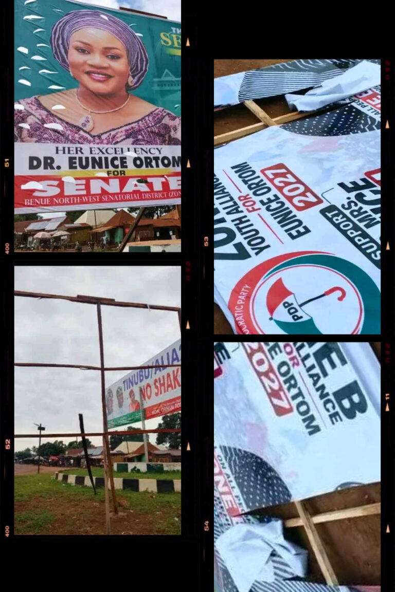 Benue PDP condemns destruction of Ortom’s campaign billboards
