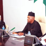 L-R: Africa Programme Manager, International Energy Agency, Ms. Rita Madeira, Executive Director of IEA, the Global Authority on Energy, Dr. Fatih Birol, Vice President Kashim Shettima and Deputy Chief of Staff to the President office of the Vice President, Ibrahim Hadejia at the signing of the agreement for the Joint Work Programme between Nigeria and IEA at the Presidential Villa in Abuja on Thursday (03/09/2026)