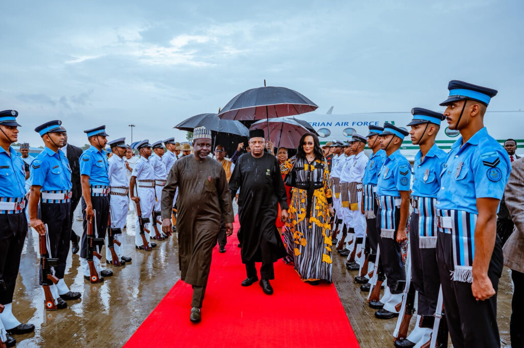 Shettima arrives in New Delhi as Nigeria targets Indian investment, seeks to expand $14bn trade ties at BRICS