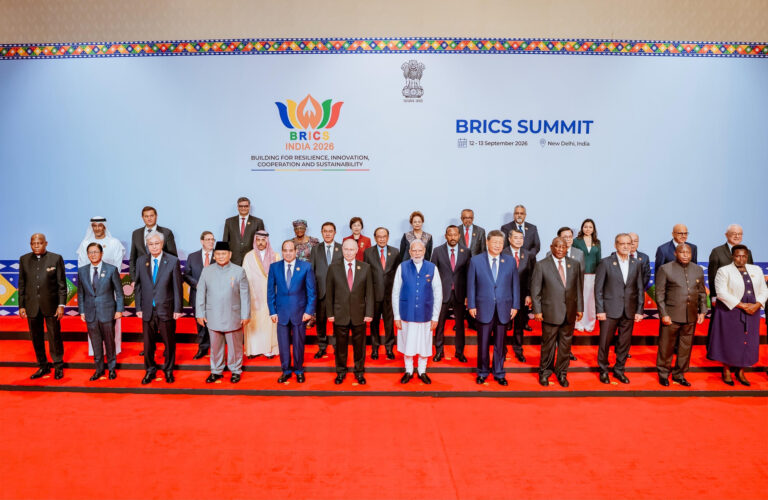 Vice-President Kashim Shettima and Prime Minister of Indian, Minister Narendra Modi at the ongoing 18th Edition of BRICS Leaders’ Summit in New Delhi, India on Sunday, 13-09-2026