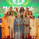 Standing, front row, 3rd from left: National Chairman of the Forum of Former Presiding Officers of State Houses of Assembly, APC, Sen. Wasiu Sani Eshinlokun; Ebonyi State Governor and Chairman, Board of Trustees, Rt. Hon. Francis Ogbonna Nwifuru; First Lady of Nigeria and Grand Patron of the Forum, Sen. Oluremi Tinubu; former Senate President, Sen. Anyim Pius Anyim; former Plateau State Governor, Sen. Simon Lalong, and female members of the Forum at its national summit in Abuja, Thursday, where the forum endorsed President Bola Tinubu for a second term