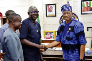 • Otti with the deputy governor of Osun State, Prince Kola Adewusi