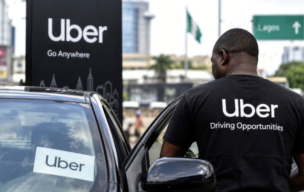 •An Uber driver in Lagos.