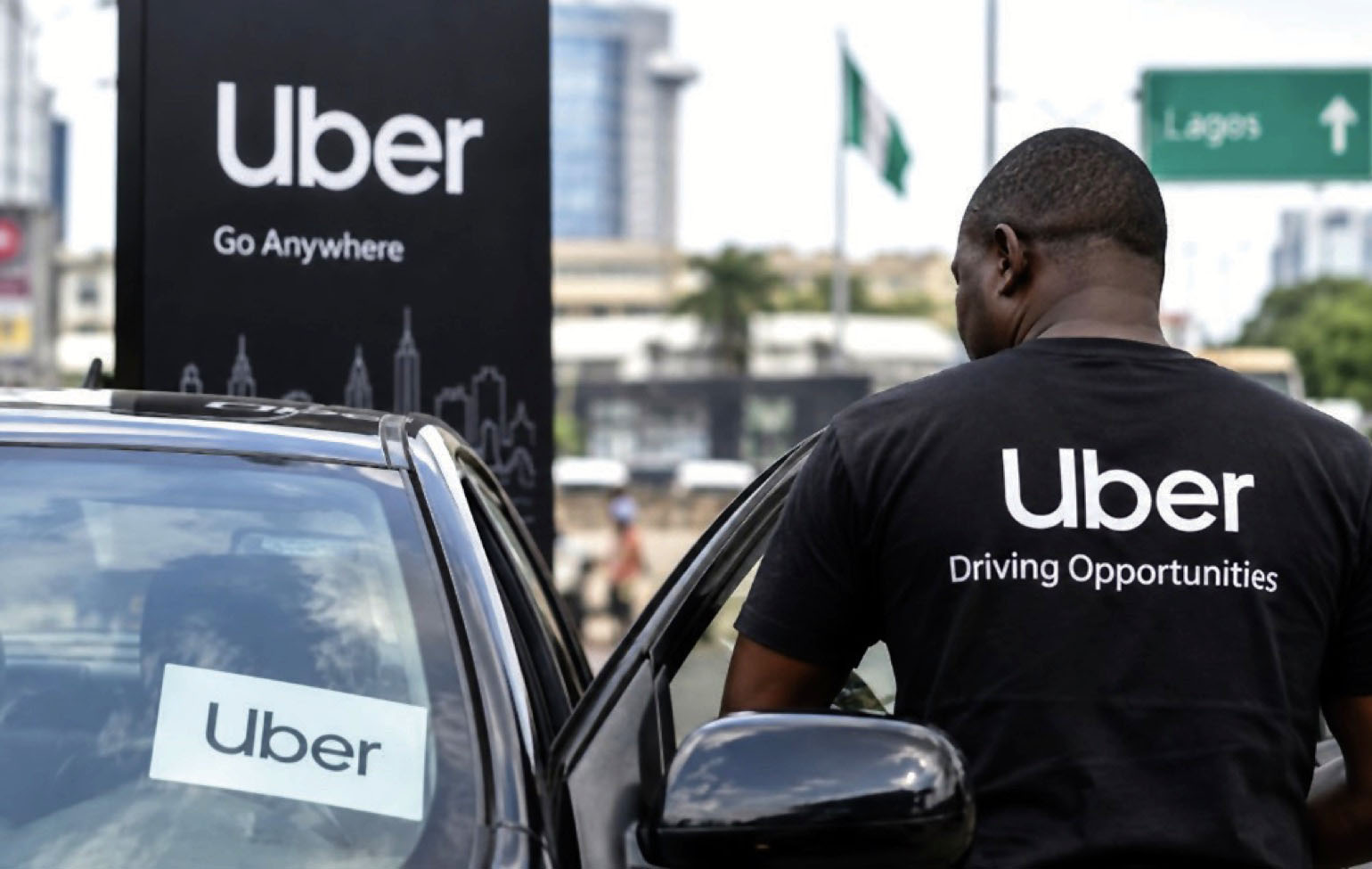 •An Uber driver in Lagos.