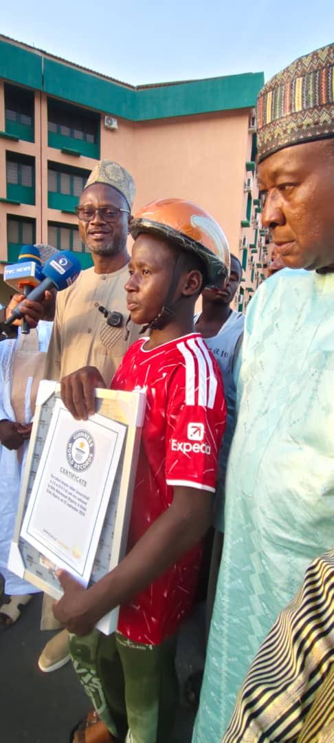 Kebbi man earns Guinness World Record for riding 9.5ft bicycle
