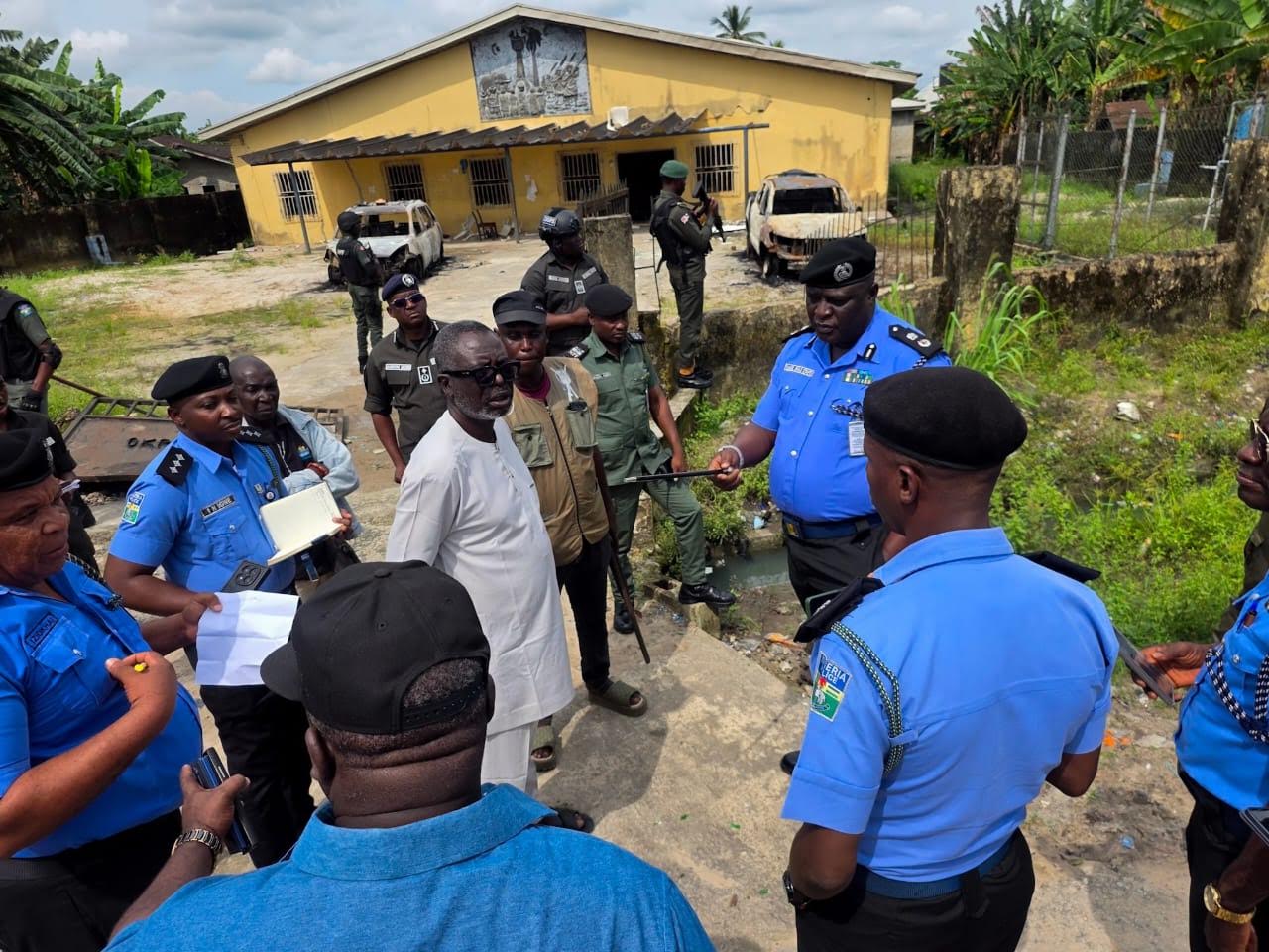 Delta CP probes killing of youth as hoodlums burn PG’s vehicles, destroy town hall in Okpara Inland