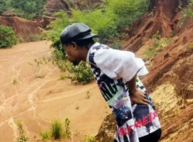 A deep gully at the Okwu community.