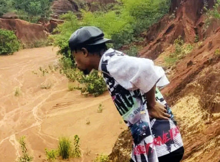 A deep gully at the Okwu community.
