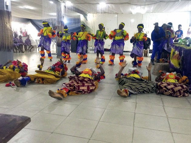 Cultural display by students of the college