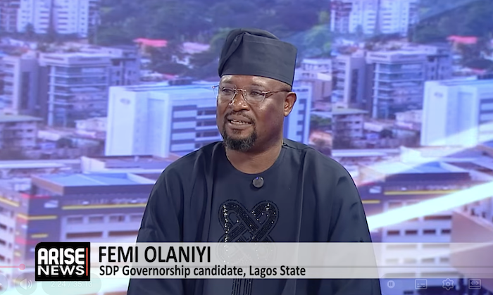 SDP governorship candidate in Lagos State, Femi Olaniyi