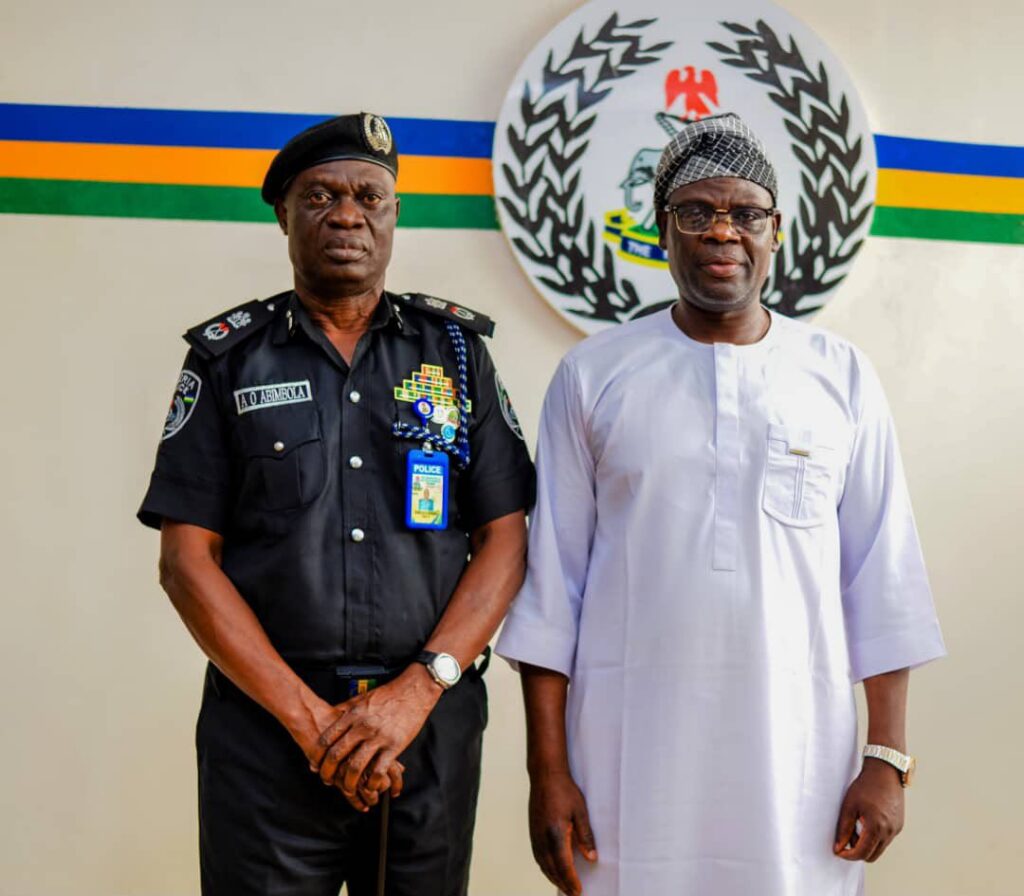 Oyo CP, Abimbola Olugbenga and Accord Party candidate, Oriyomi Hamzat