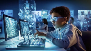 Kids using AI