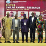 Prof. Falaiye, Prof. Ilori and Oyedele at the fair