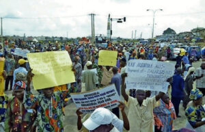 Protesting pensioners
