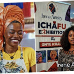 Right- Irene Eyluche Aduba Professional headgear stylist | founder of Irene Artistry, Left- Her Model, Joy.