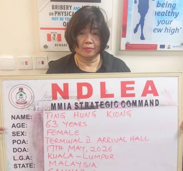 US-based grandma with loud, cocaine shipments arrested by NDLEA