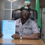 The new acting CAC FOU ‘C’ Farouk Nadaniya during the handing over ceremony