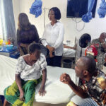 The woman’s son during his visit to the mother in the hospital.
