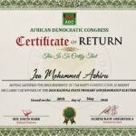 Ashiru’s Certificate of Return