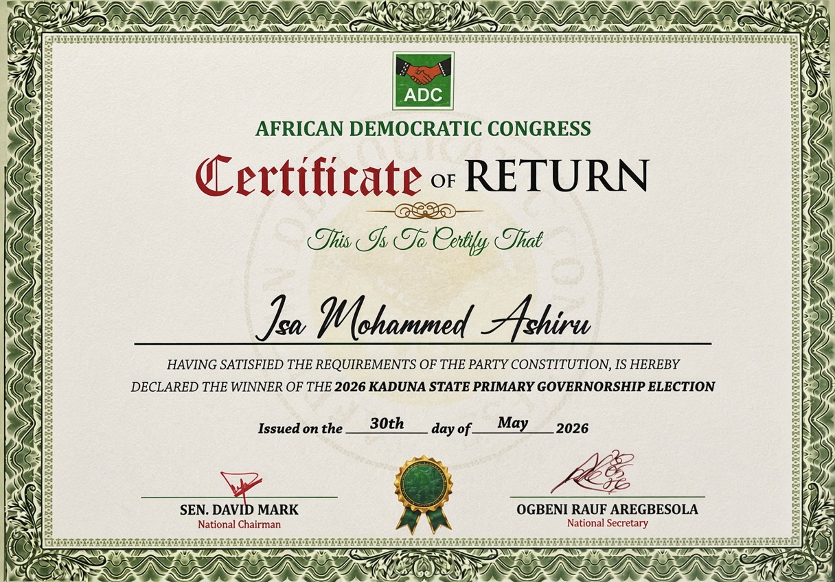 Ashiru’s Certificate of Return