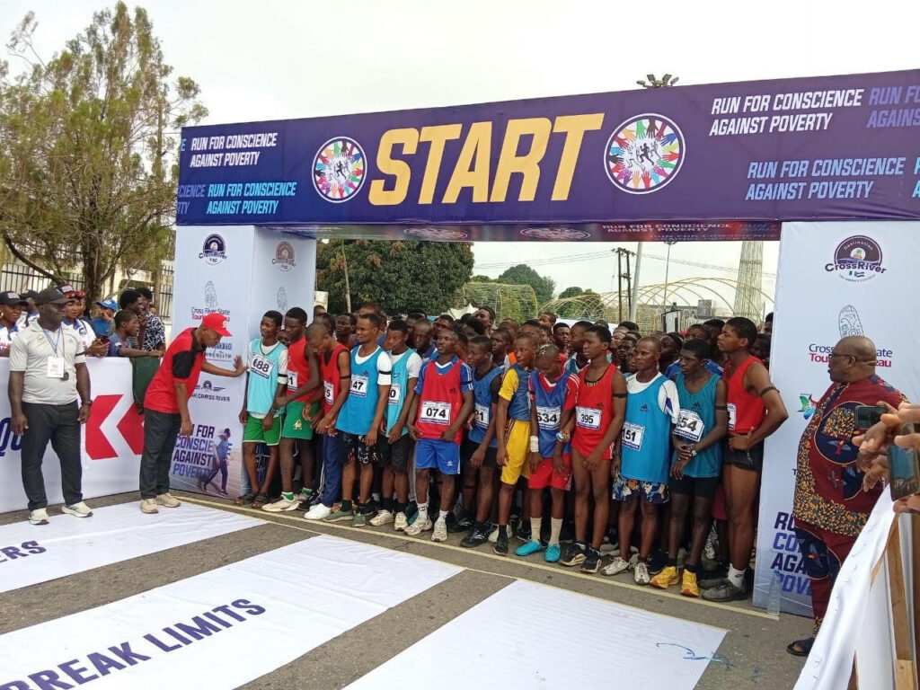 Competitors during the flag off of the 2026 Calabar Marathon in Calabar