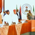 R-L: President Bola Ahmed Tinubu; Vice President Kashim Shettima; Secretary to the Government of the Federation (SGF), George Akume; Head of Civil Service of the Federation, Enitan Abel and Chief of Staff to the President, Femi Gbajabiamila, during the Federal Executive Council (FEC) meeting, at the Presidential Villa Abuja Wednesday October 28, 2026
